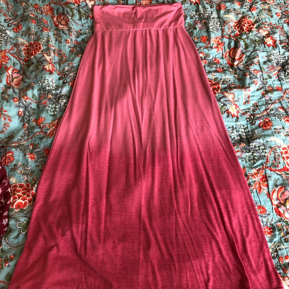 Pink Gradient Maxi Skirt